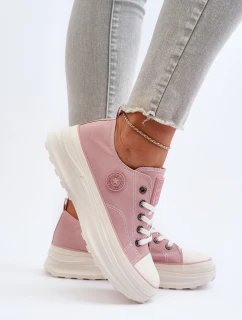 Damskie Trampki Na Masywnej Podeszwie Big Star NN274129 Różowe
