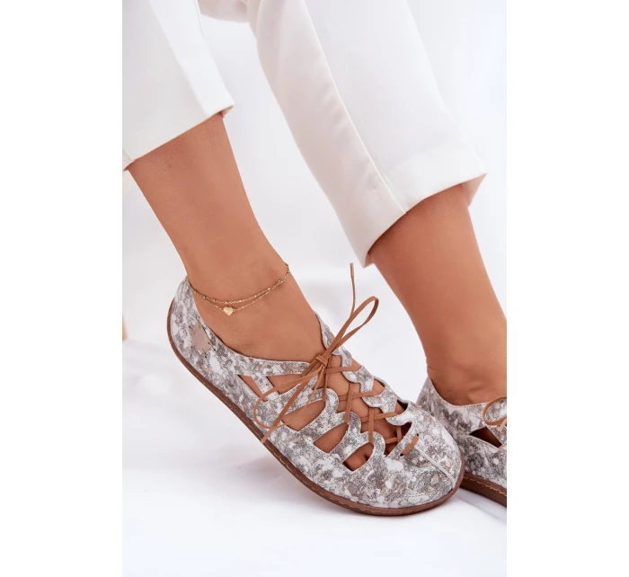 Kožené Baletky S  Zlaté model 21692609 - Maciejka