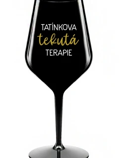 Daddy's Liquid Therapy - čierny nerozbitný pohár na víno 470 ml