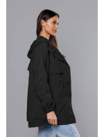 Tenká černá dámská bunda s podšívkou model 18026004 - S'WEST