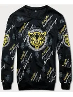 Čierna pánska mikina s potlačou (8B1106-3)