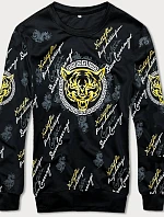 Pánska mikina s potlačou čierna (8B1106-3)