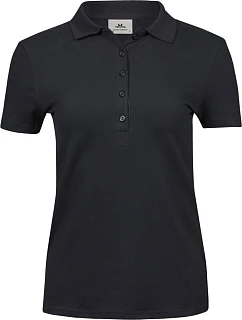 TJ 145 Dámské luxusní těžké strečové piqué polo model 22448675 black - Tee Jays
