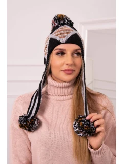 Dámska klapka na uši Eunika K322 black+grey