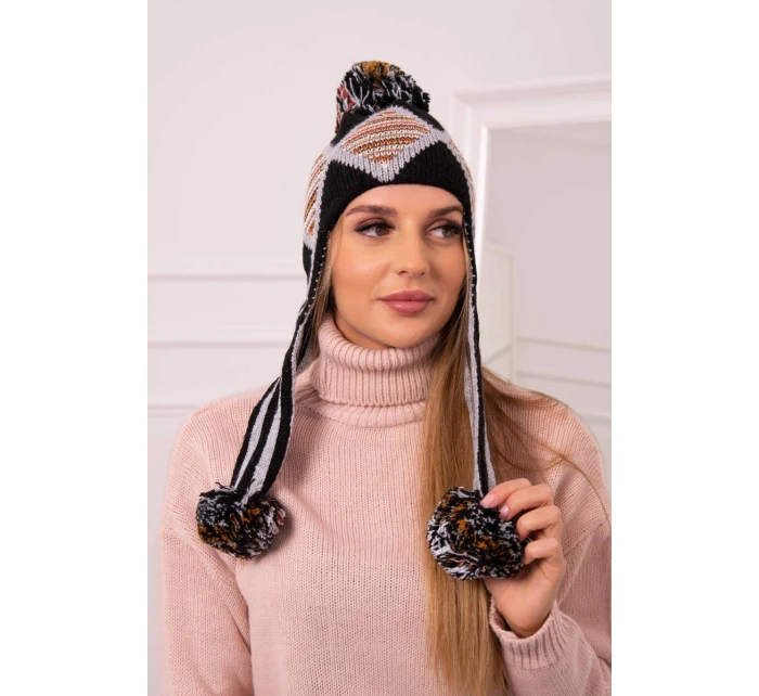 Dámska klapka na uši Eunika K322 black+grey