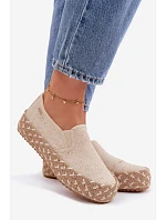 Dámske espadrilky na platforme s úpletom Lee Cooper LCW-26-31-4332 beige Dámske espadrilky na platforme s úpletom Lee Cooper LCW-26-31-4332 beige