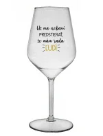 UŽ MA NEBAVÍ PREDSTIERAŤ, ŽE MÁM RADA ĽUDÍ - priehľadný nerozbitný pohár na víno 470 ml