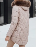 Dámská zimní bunda s kožešinou béžová Dstreet model 21994791 - FashionStreet