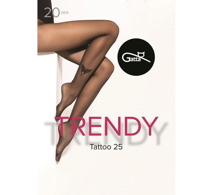 Pančuchy Gatta Trendy Tattoo wz.25 20 den 2-4 Pančuchy Gatta Trendy Tattoo wz.25 20 den 2-4