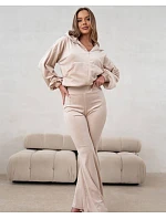 Dvojdielna velúrová súprava so zvončekmi Goodlookin beige (821144) Dvojdielna velúrová súprava so zvončekmi Goodlookin beige (821144)