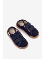 Kapcie Barefoot Chłopięce Gładkie Milami Granatowe Saphira