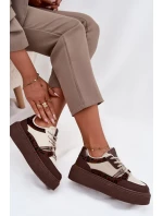 Damskie Sneakersy Na Platformie Big Star SS274356 Panterka Brązowo-Beżowe Damskie Sneakersy Na Platformie Big Star SS274356 Panterka Brązowo-Beżowe