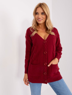 Sweter AT SW model 18900603 bordowy - FPrice