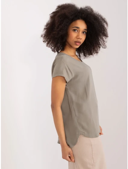 Bluzka model 21156171 khaki - FPrice Bluzka model 21156171 khaki - FPrice