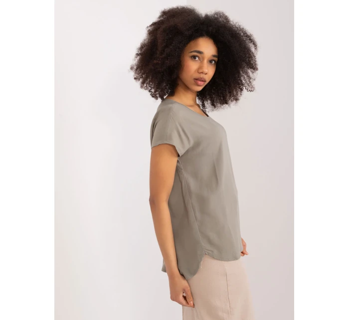 Bluzka model 21156171 khaki - FPrice Bluzka model 21156171 khaki - FPrice