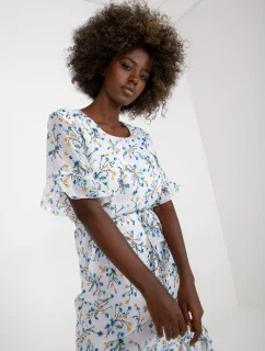 Šaty LK SK  bílá a modrá model 17404673 - FPrice