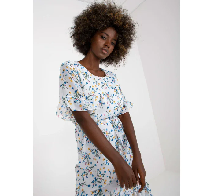 Šaty LK SK 507214 1.21 biela a modrá