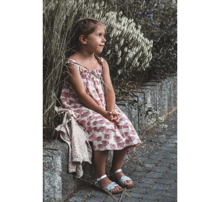 Detské sandále so zapínaním na suchý zips a pletenými remienkami Blue Dianttha Detské sandále so zapínaním na suchý zips a pletenými remienkami Blue Dianttha