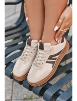 Semišové tenisky na platforme - béžové Corynelle Semišové tenisky na platforme - béžové Corynelle