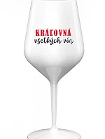 KRÁĽOVNÁ VŠETKÝCH VÍN - biely nerozbitný pohár na víno 470 ml
