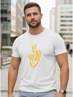 Koszulka męska z nadrukiem Smile biała model 22182633 - FashionStreet
