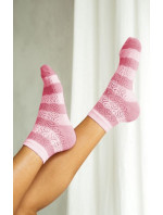 Dámske pruhované čipkované ponožky Milena 0989 37-41
