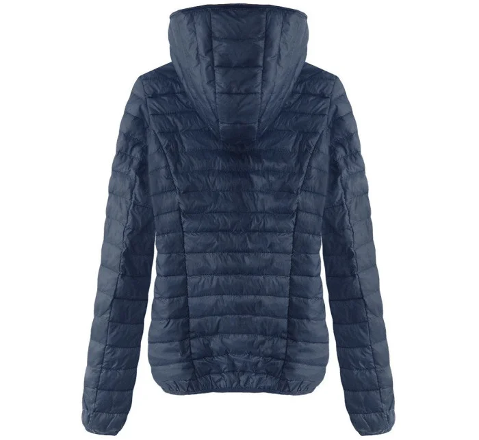 Tmavo modrá prešívaná bunda s kapucňou (B1078-30)