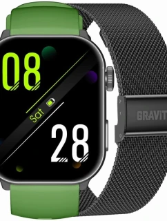 GRAVITY GT28-4 Pánske inteligentné hodinky s remienkom + náramok Zelená čierna