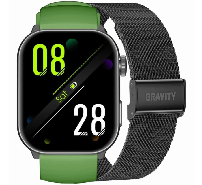Pánské chytré hodinky s + náramek Zelená černá model 21807173 - Gravity Pánské chytré hodinky s + náramek Zelená černá model 21807173 - Gravity