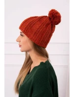 Fleecová čepice hnědá model 18751437 - K-Fashion Fleecová čepice hnědá model 18751437 - K-Fashion