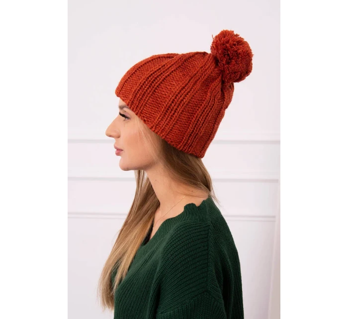 Fleecová čepice hnědá model 18751437 - K-Fashion Fleecová čepice hnědá model 18751437 - K-Fashion