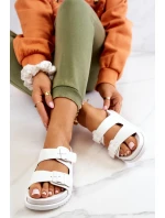 Gumové pantofle se sponou Bíle Corina Gumové pantofle se sponou Bíle Corina