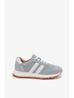 Dámské tenisky z přírodního semiše mátové model 22007477 - EVENTO