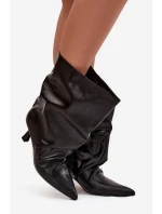 Dámske členkové čižmy na ihlovom podpätku Inarisse - čierne Dámske členkové čižmy na ihlovom podpätku Inarisse - čierne