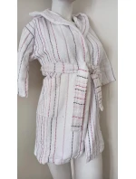 AKCE Dívčí župan s kapucí bílý s proužkem model 19368050 - Vestis AKCE Dívčí župan s kapucí bílý s proužkem model 19368050 - Vestis