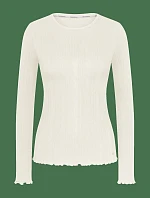Univerzálny top s rebrovým vzorom LSL – Silk White – TRIUMPH Silk White – TRIUMPH