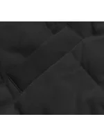 Čierna-khaki dlhá dámska obojstranná vesta (B8137-1)