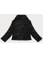 Čierny krátky dámsky kožuch Ann Gissy (AG9-9006)