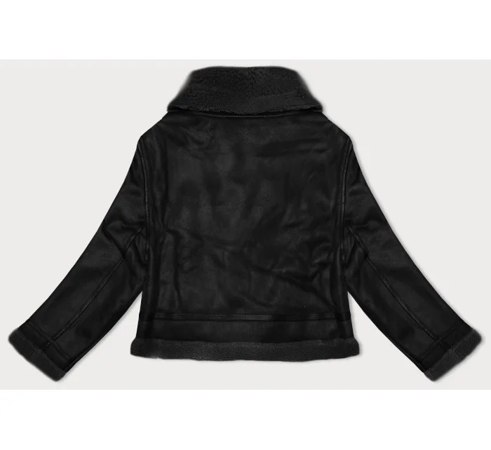 Čierny krátky dámsky kožuch Ann Gissy (AG9-9006)