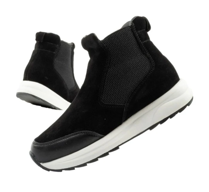 Scholl Beverly Bootie dámske členkové topánky čierne kožené dámske