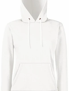 Fruit of the Loom Classic Lady-Fit Hooded Sweat Dámska mikina s kapucňou 16.2038 biela