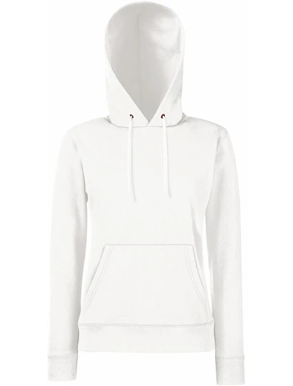 Fruit of the Loom Classic Lady-Fit Hooded Sweat Dámska mikina s kapucňou 16.2038 biela Fruit of the Loom Classic Lady-Fit Hooded Sweat Dámska mikina s kapucňou 16.2038 biela