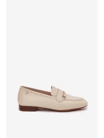 Skórzane Półbuty Mokasyny Damskie Maciejka K6809-04 Beżowe