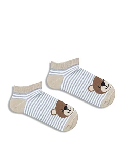 Dětské a ponožky Kotníkové Pruhy A Medvídek model 22045011 - Milena