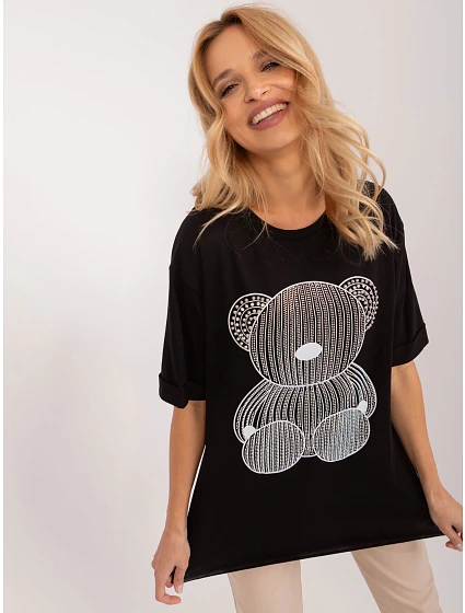 T shirt PM TS model 19688782 czarny - FPrice T shirt PM TS model 19688782 czarny - FPrice