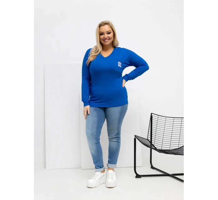 Blúzka RV BZ A 161.63 kobaltovo modrá