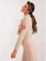 Sweter TW SW model 19525683 beżowy - FPrice Sweter TW SW model 19525683 beżowy - FPrice