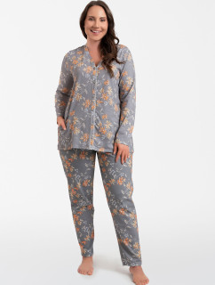 Dámske pyžamo Nidri s dlhým rukávom a dlhými nohavicami - potlač