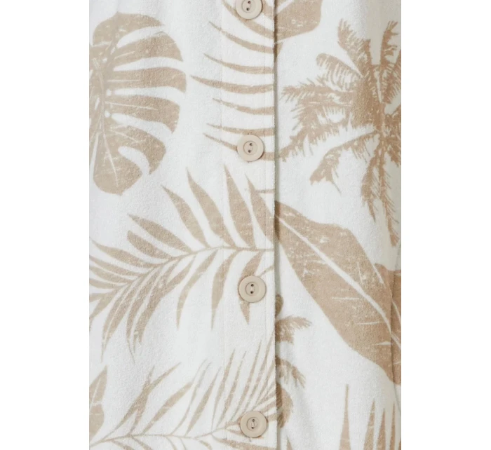 Dámska froté nočná košeľa 70231-144-6 béžová-potlač - Pastunette