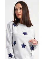 Dámske šaty s dlhým rukávom a hviezdami